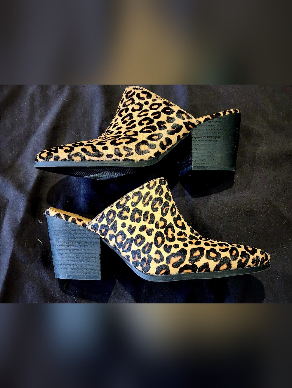 AMERICAN RAG | Heidi Leopard Print Women’s Mule Heels | Womens 7.5 (EU 38)